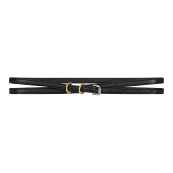 GIVENCHY Double Wrap Design, Pin Buckle Leather Belts Women's Black Width 1CM