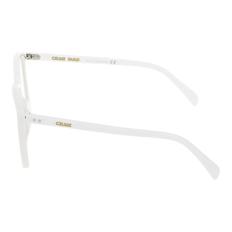 CELINE Acetate Square Eyeglass Frames Unisex White-2