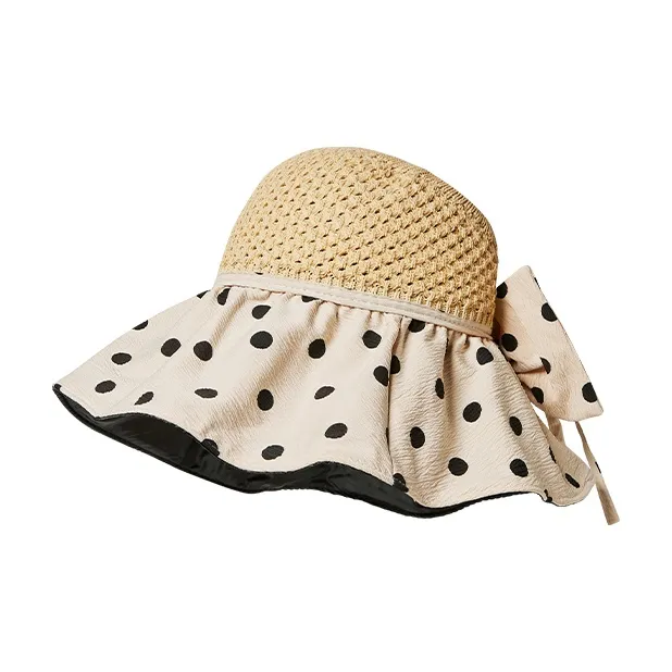 Narandu Fabric Polyester Sun Protection Hats Women's Khaki/Black/Beige-4