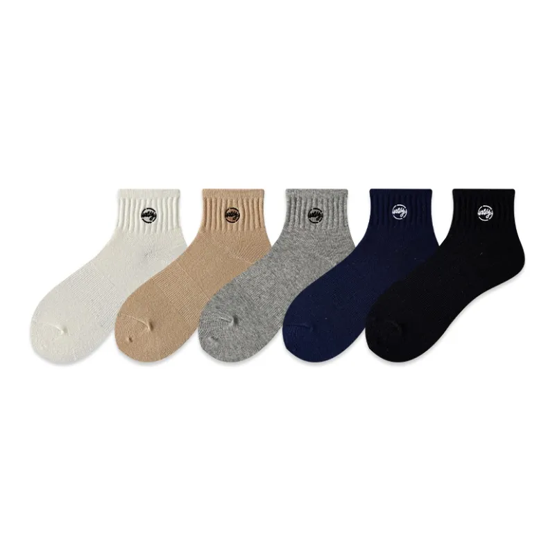 COTTON CHEESE Mid Calf Socks Men's 5 Pack-6