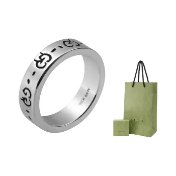 GUCCI Rings Unisex Silver Shopping Bag