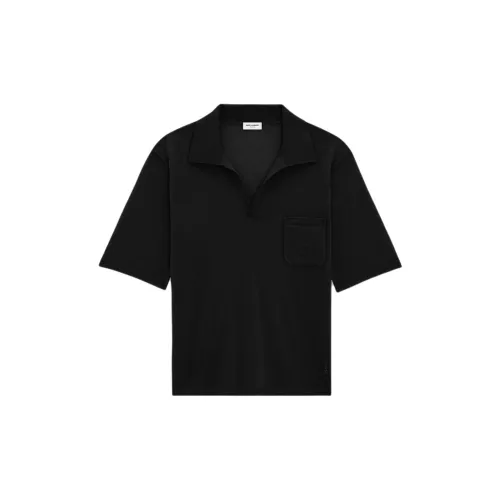 SAINT LAURENT Polo Shirts Men Black