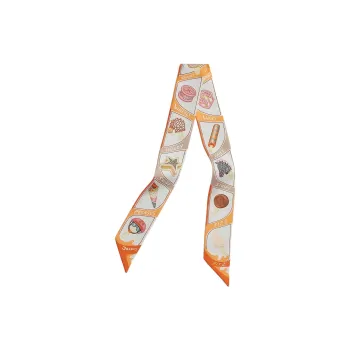 HERMES Silk Scarves Women's Orange