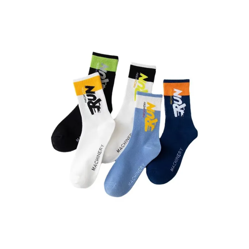ALPLUME Mid Calf Socks Unisex 5 Pack-0