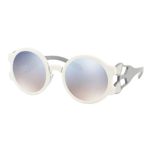 PRADA Plastic Round Sunglasses Women's White