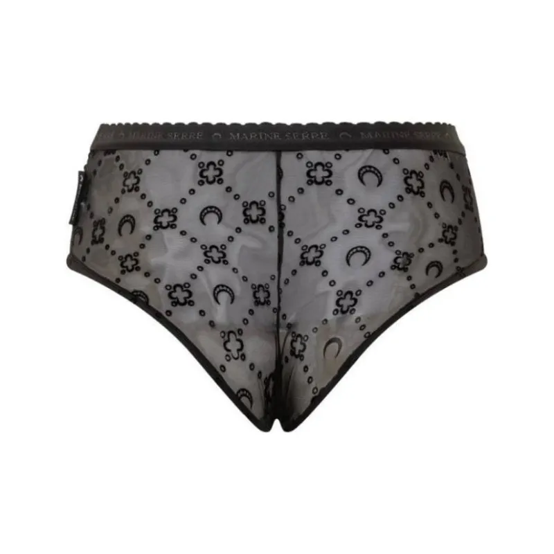 Marine Serre Logo Waistband Mesh Briefs-1