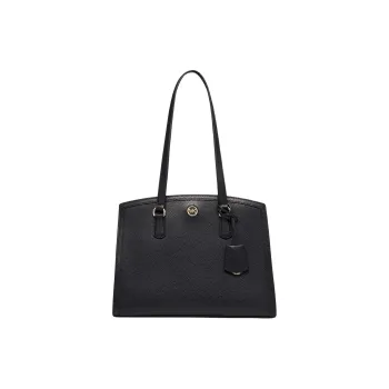 MICHAEL KORS Chantal Split Cow Leather Tote Bag, Shopping Bag, Shoulder Bag, Handbag Medium Size Women's Black