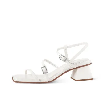 7or9 Bell Lily Strap Sandals 5cm Women's White