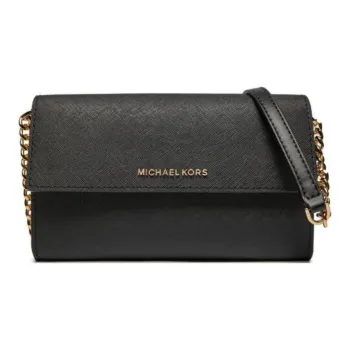 MICHAEL KORS Jet Set Cross Grain Leather Crossbody Bag, Shoulder Bag Women's Black