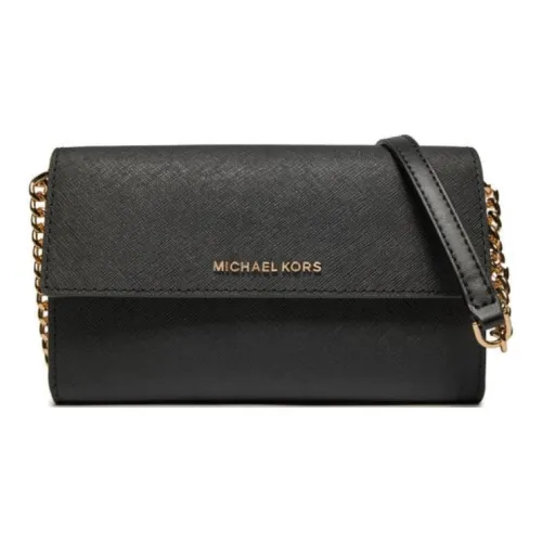 MICHAEL KORS Jet Set Cross Grain Leather Crossbody Bag, Shoulder bag March Women's Black