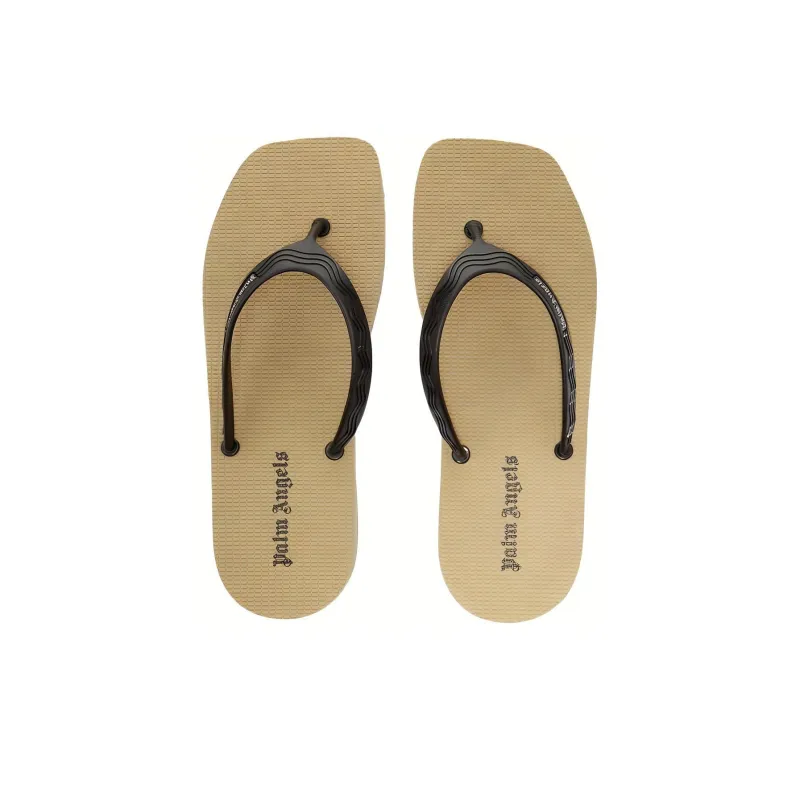 PALM ANGELS Rubber Sole Slip-Resistant Flip Flops Women's Black Umber-3