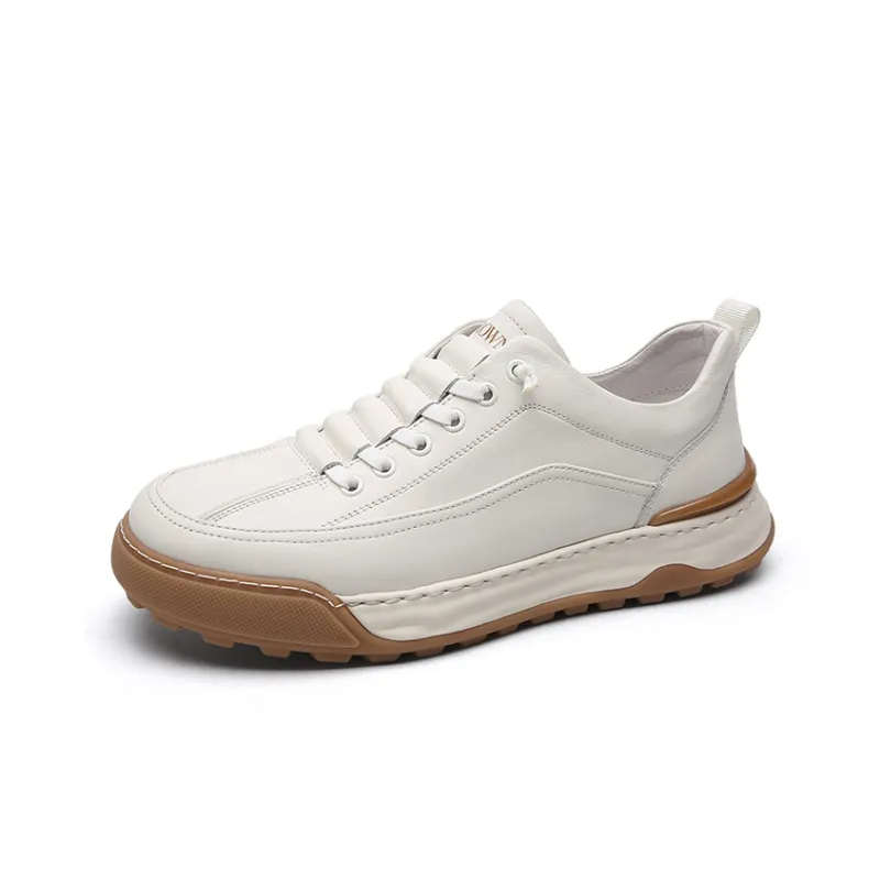 CROWN Low Top Casual Shoes Men's White One Yard Larger-1