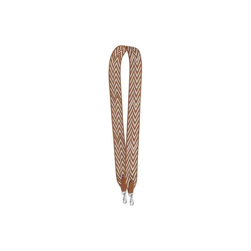 HERMES Canvas With Swift Calfskin Bag Strap Women's Gold & White-1