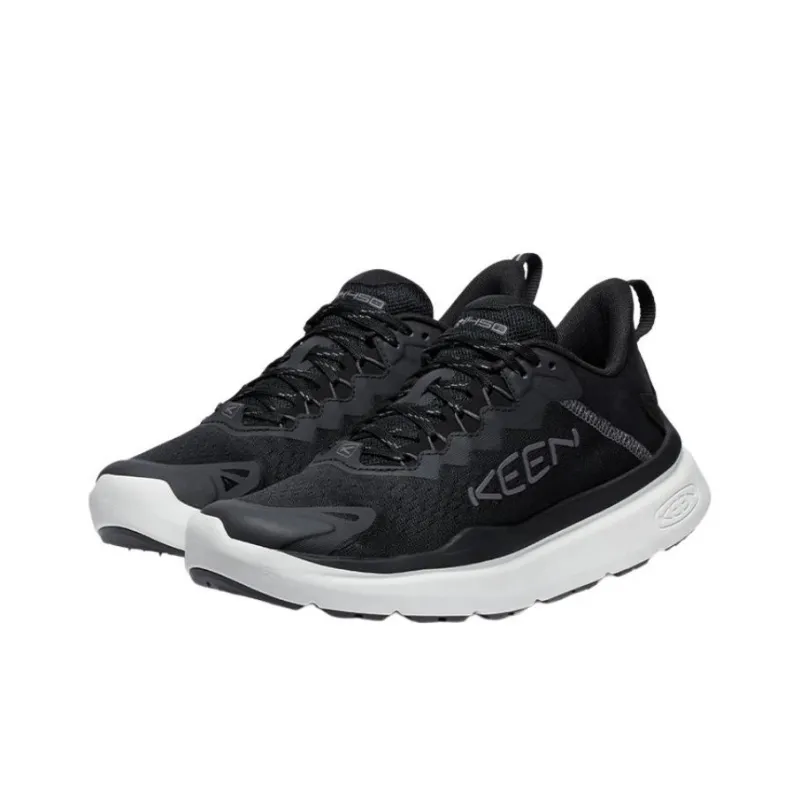 KEEN WK450 Cushioning Wear Resistant Low Top Casual Shoes Women's Black White-1