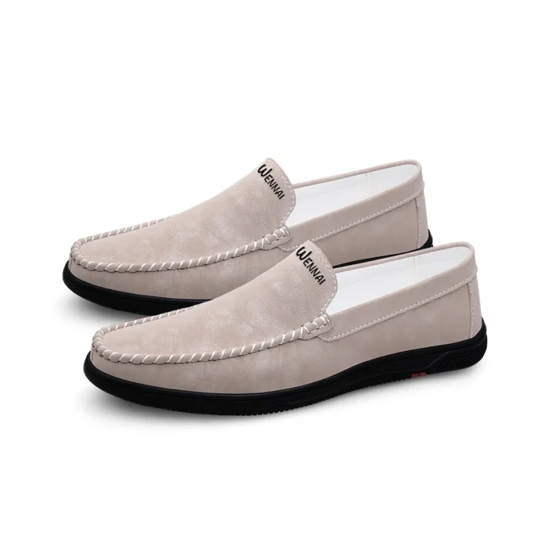 Wen Nai Casual Shoes Men's Beige-3