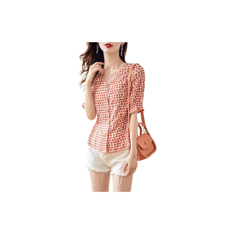 Still Quiet Shirt Women's Orange Pink/Multicolor-1