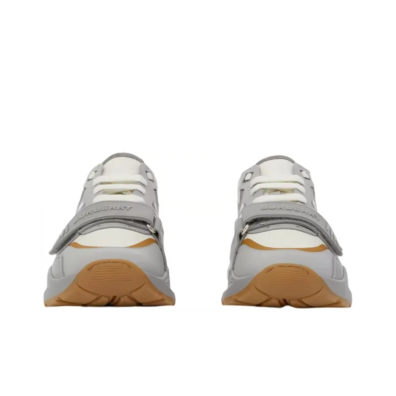 Burberry Ramsey Vintage Check Suede Leather Sneaker Grey Women's-3