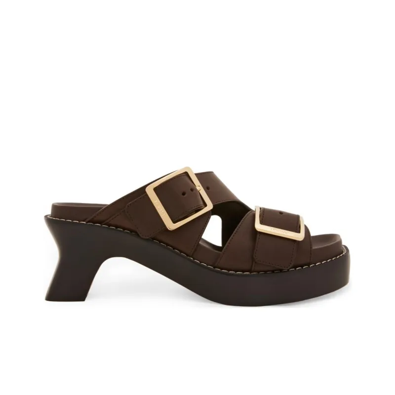 LOEWE 70mm Buckled Leather Mules-1