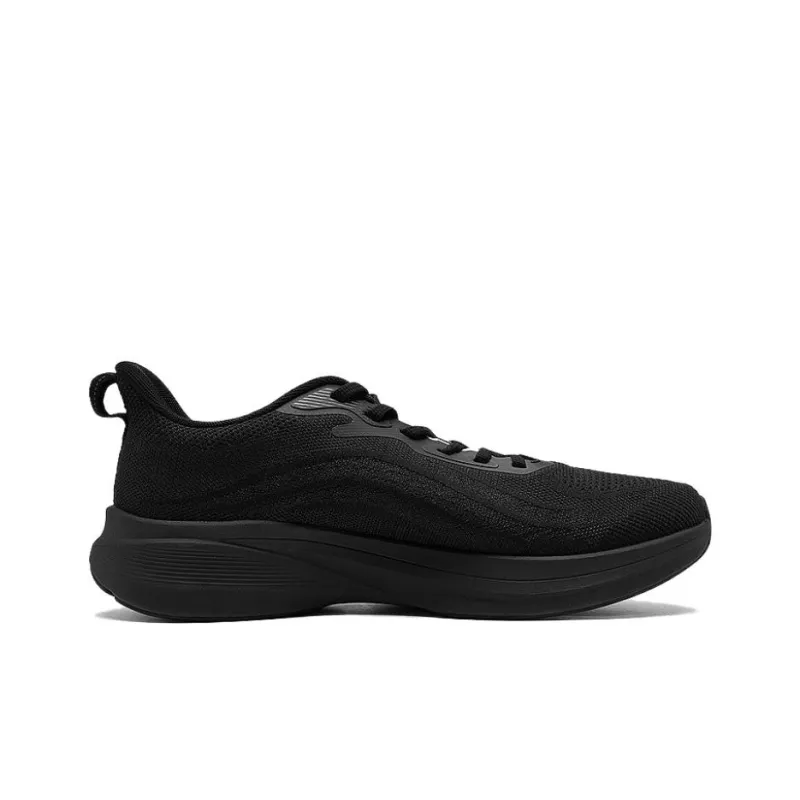 QIAODAN Sigh 5.0 Slip Resistant Low Top Running Shoes Men's Black Silver-1