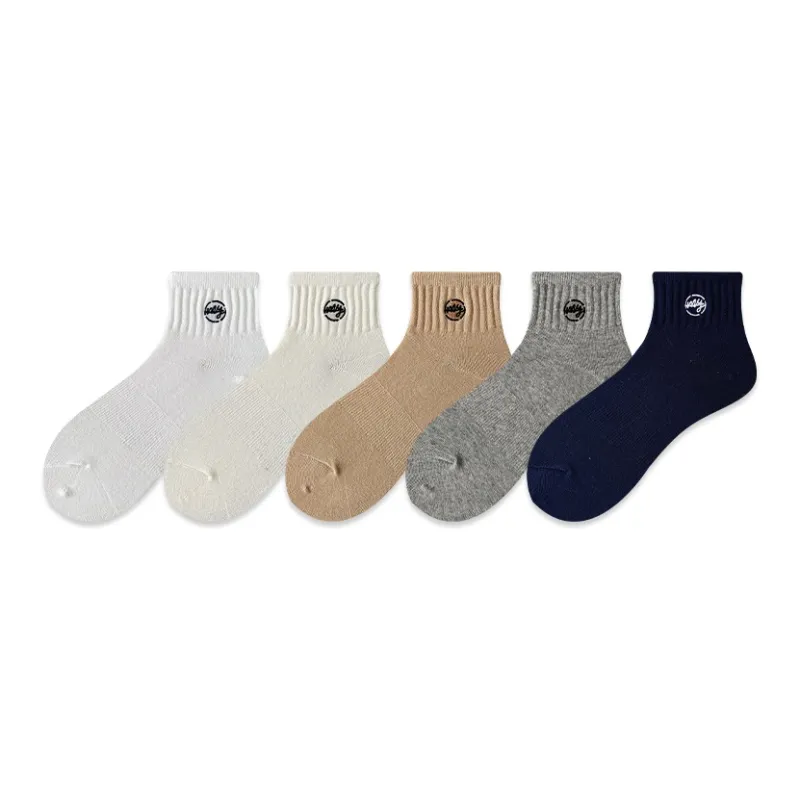 COTTON CHEESE Mid Calf Socks Men's 5 Pack-0
