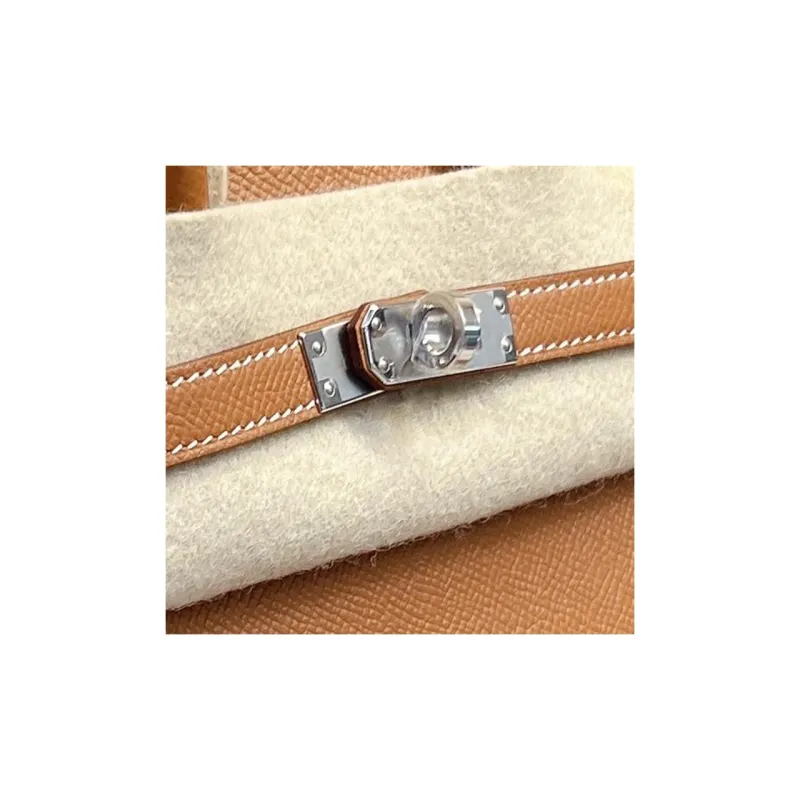 HERMES Birkin Epsom Leather Birkin Bag Handbags Women's Gold Brown-5