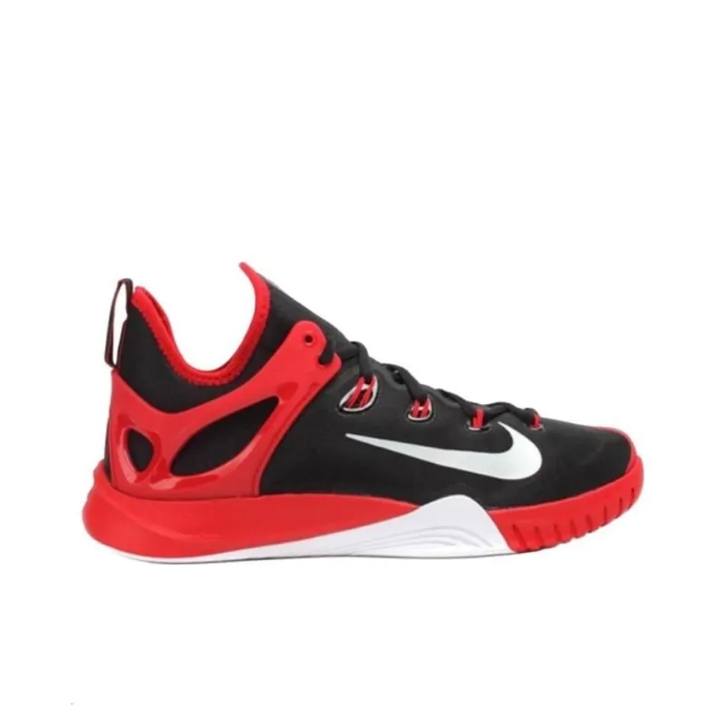 Nike Hyperrev Shock Absorbers With Slip Resistant Features Low Top Basketball Shoes Men's Black White Red-1