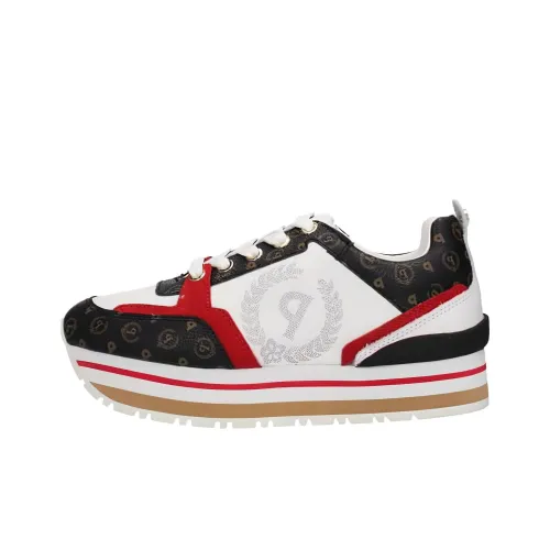 Pollini Low-Top Casual Shoes Women's Black White Red
