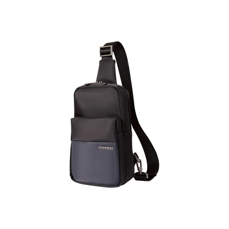 FIDO DIDO Fabric Crossbody Bag, Sling Bag Medium Size Men's Black-1