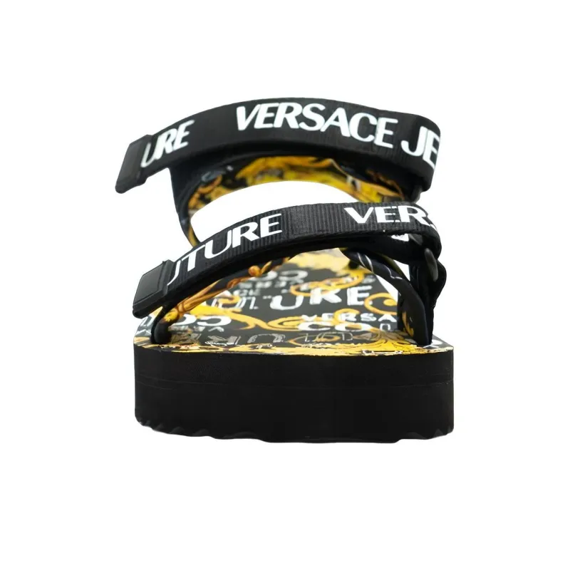 Versace Women's Garland Logo Platform Sandal 'Baroque Print - Black'-4
