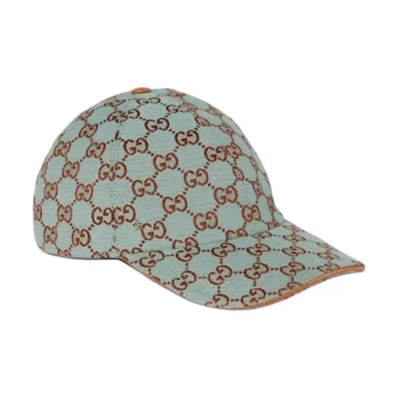 GUCCI Canvas Baseball Caps Women's Green-1
