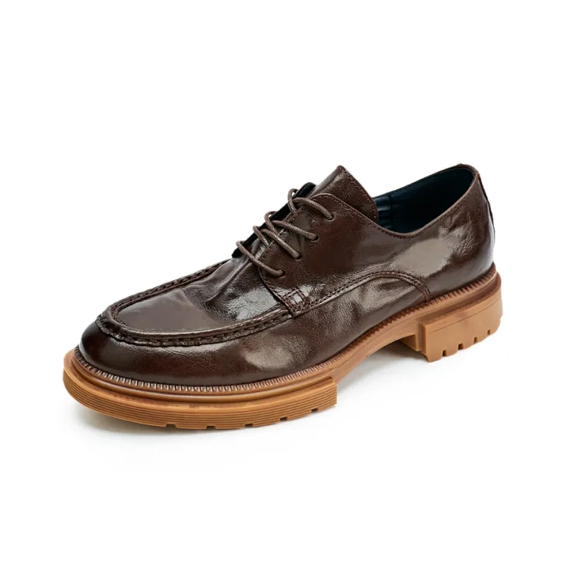 Voguhomme Men's Casual Shoes Men Low Top Black/Brown-3