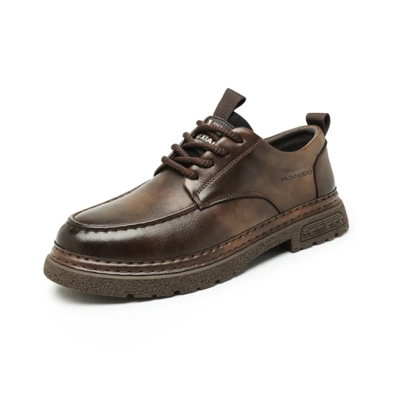 MUSNODO Dress Shoes Men Mid Top Black/Brown-7
