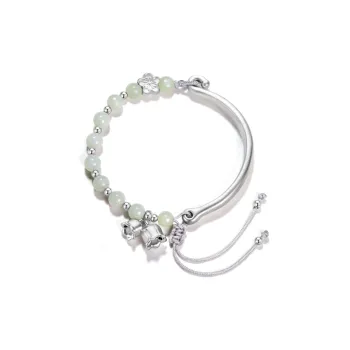 Far Mountain Joe Hetian Jade Half Bangle Women's Pale Greenish-White Jade