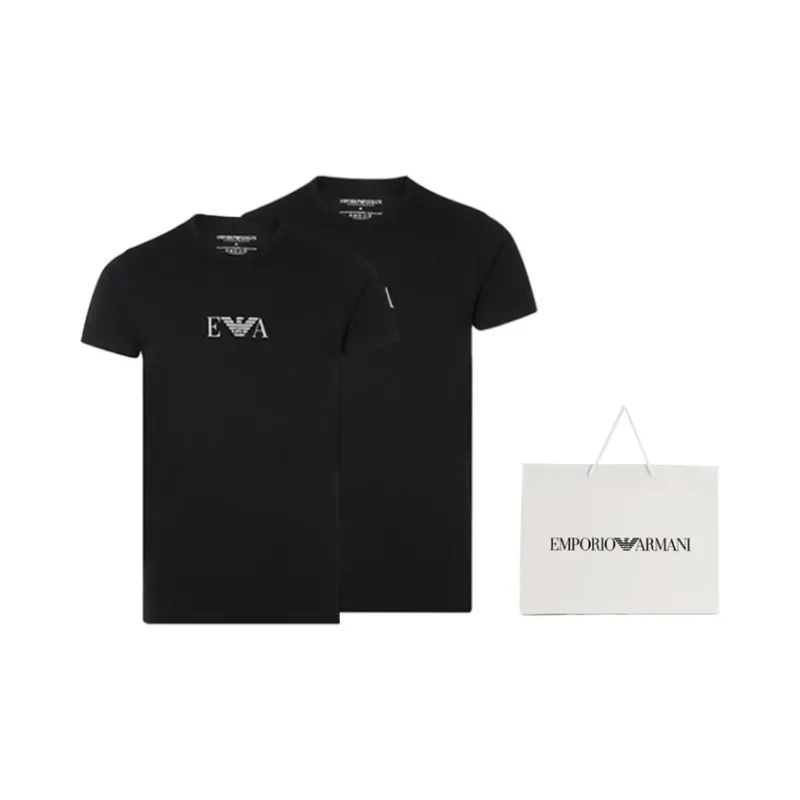 EMPORIO ARMANI T Shirt Men's 2 Pack Black-3