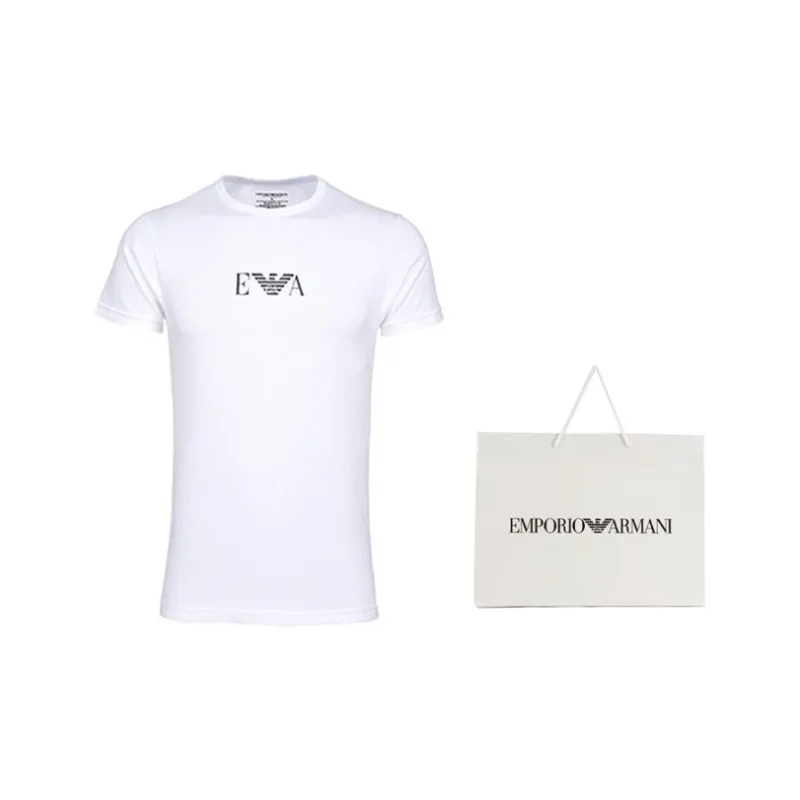 EMPORIO ARMANI Two-Pack Of Logo Monogram Underwear T-Shirts-3