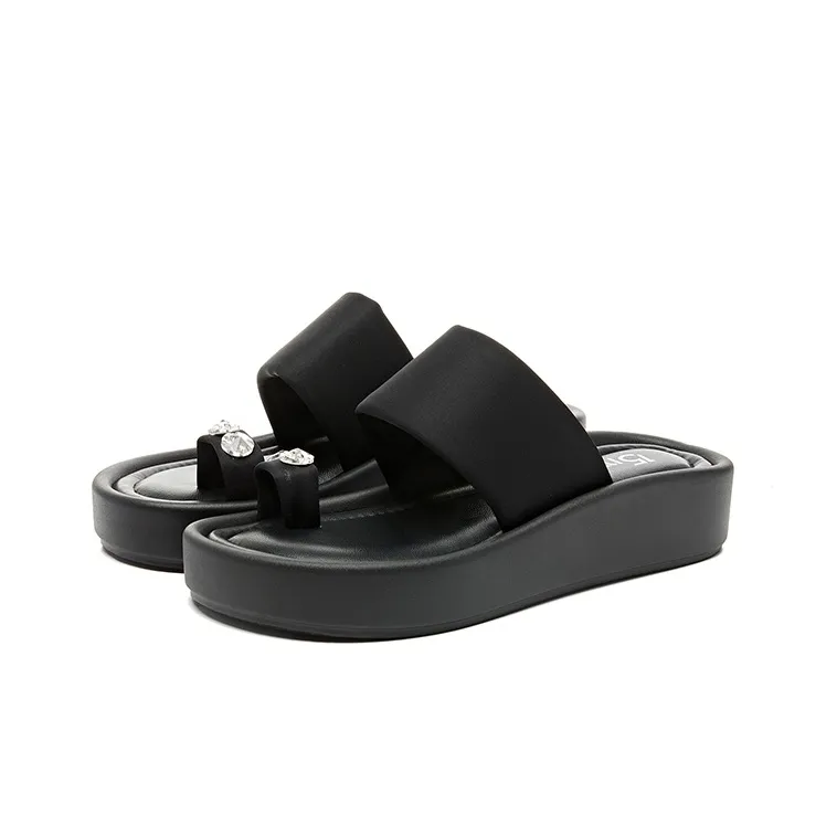15 MINS Slide Slippers Women's Black/Silver-3