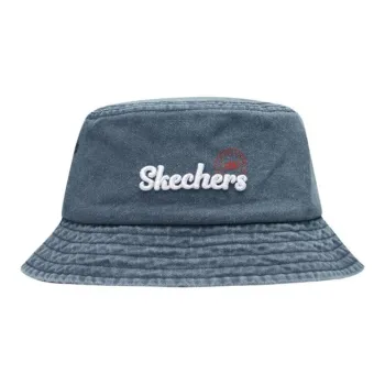 Skechers Cotton Recycled Fiber Polyester Bucket Hats Unisex Blue