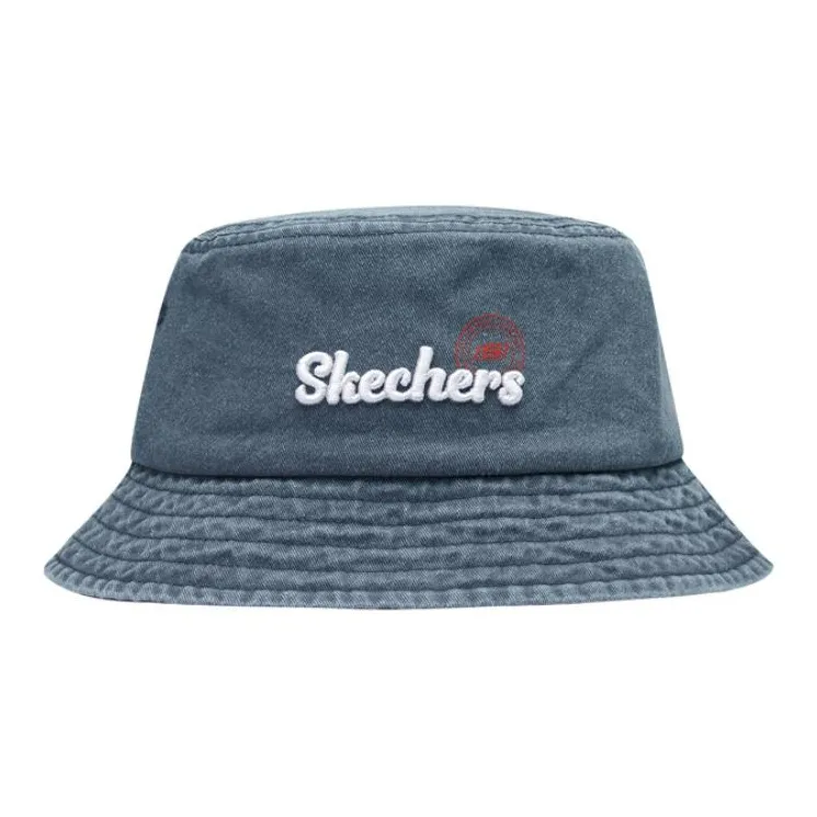 Skechers Cotton Recycled Fiber Polyester Bucket Hats Unisex Blue-0