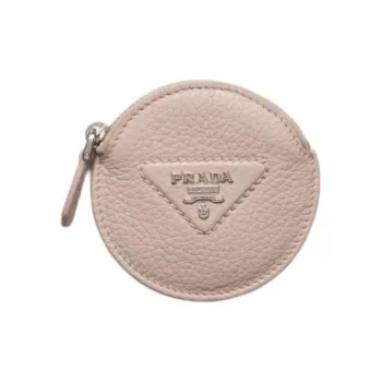 PRADA Leather Coin Purse Women's Light Pink