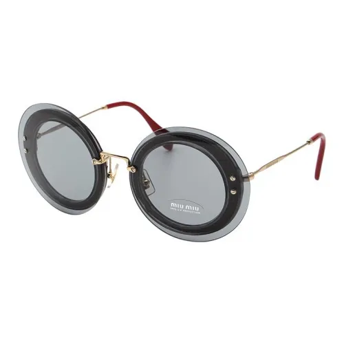 miu ballerina miu ballerina Metal Round Sunglasses Women's Gold