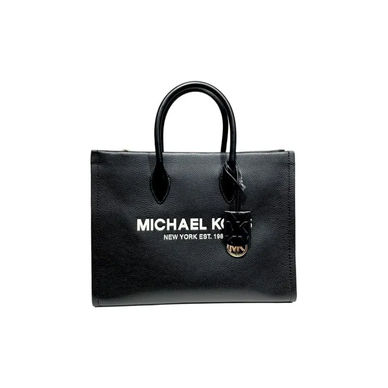 MICHAEL KORS Mirella Cow Leather Tote Bag Shopping Bag Crossbody Handbag Small Size Women's Black-1
