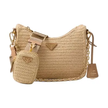 PRADA Re-Edition Nylon Shoulder Bag Crossbody Bag Mini Women's Natural
