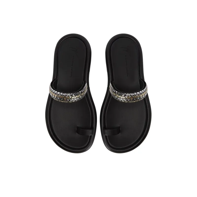 Giuseppe Zanotti Redouart Stud embellished Leather Sandals-3