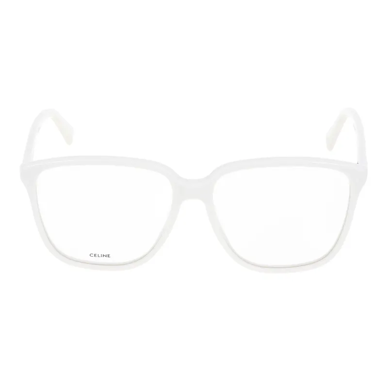 CELINE Acetate Square Eyeglass Frames Unisex White-1
