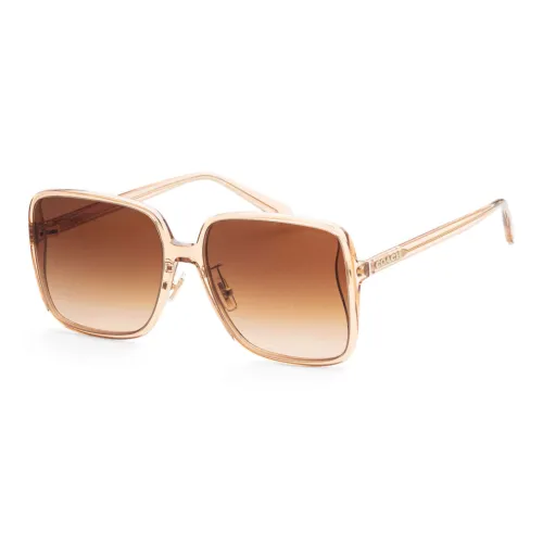 COACH Plastic Square Sunglasses Women's Brown