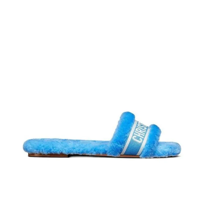 DIOR Chez Moi Quick Dry Slide Slippers Women's Blue-1
