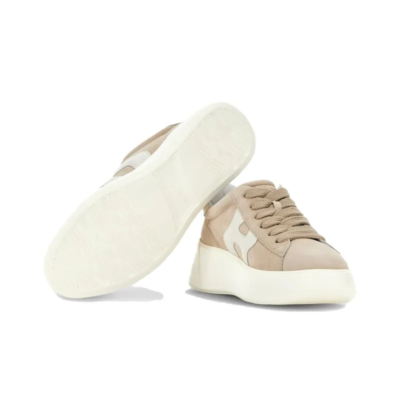 HOGAN Rebel Cushioning Low-Top Casual Shoes Women's Beige Umber-4
