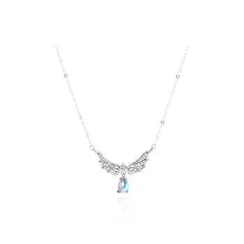 HOLLY RYAN Colored Glaze Angel Wings Necklace Women's