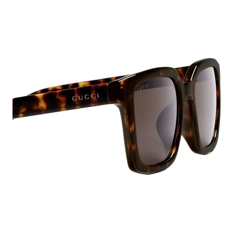 GUCCI Acetate Enamel Square Sunglasses Men's Tortoiseshell-3
