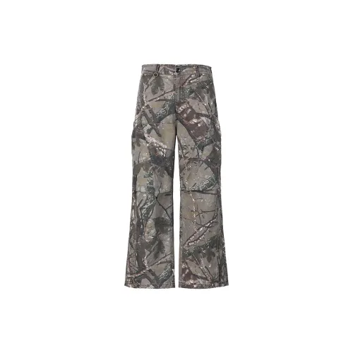 GTRG Casual Pants Unisex Brown Branch Camouflage